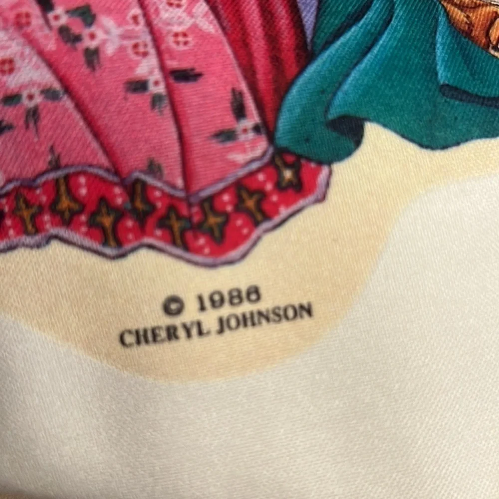Vintage Cheryl Johnson Old World Santa Christmas Stockings 1986 Pair